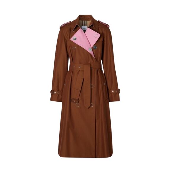 Burberry Wharfbridge Size US 6 Chestnut Brown Gabardine Trench Coat NWT $2550 - Picture 1 of 15